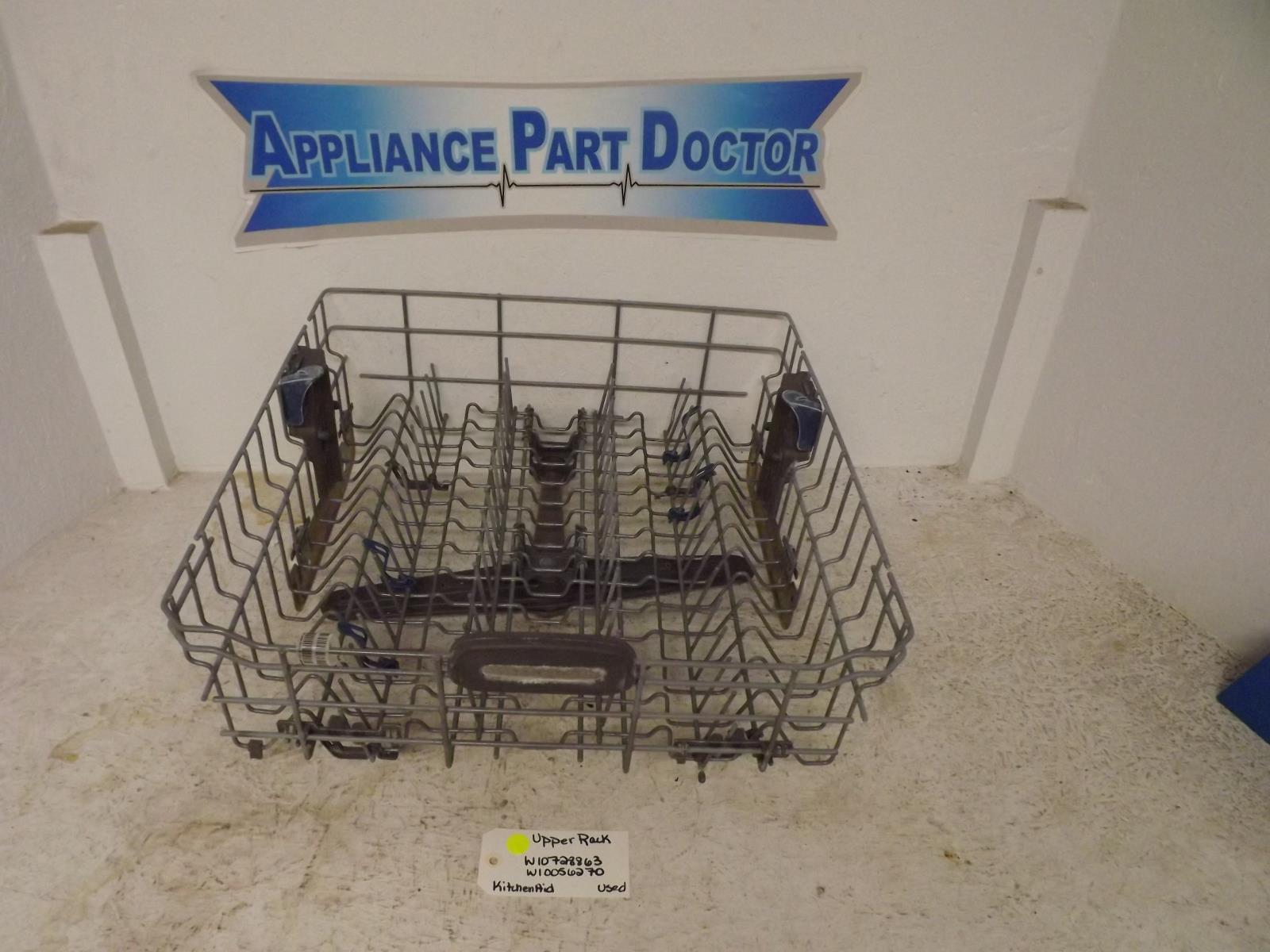 KitchenAid Dishwasher W10728863 W10056270 Upper Rack Used KitchenAid Dishwasher W10728863 W10056270 Upper Rack Used